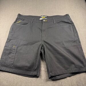 Ariat Rebar M4 Low Rise Mens Black Work Shorts Size 40 Utility Canvas Stretch